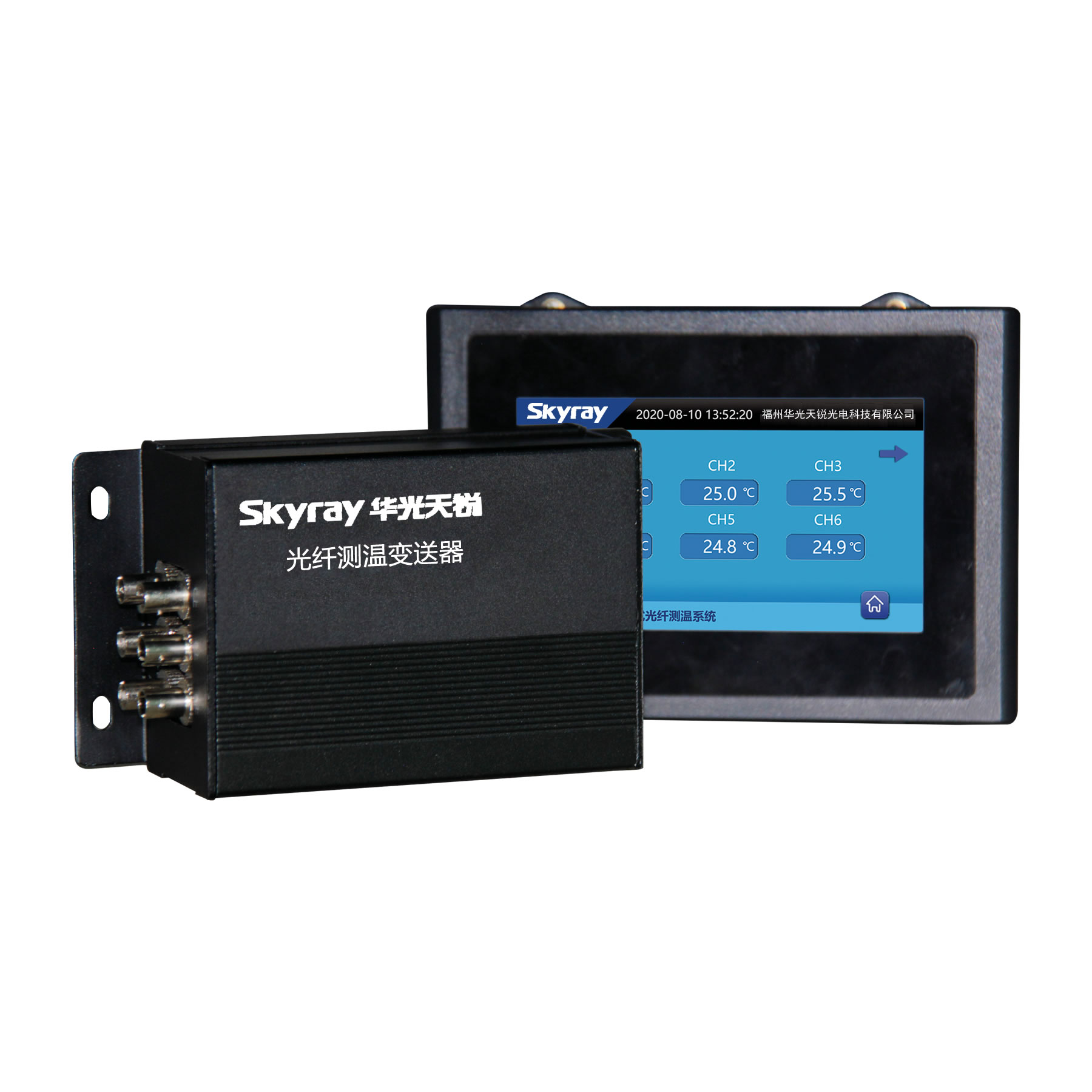 6通道熒光式光纖測(cè)溫系統(tǒng)